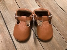MYGGPP Brown Faux Leather Toddler Baby Shoes Size 6-12months NEW