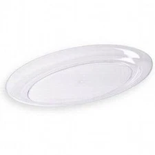 Clear Plastic Oval Serving Tray 21" x 14" Serving Tableware Party Supplies
