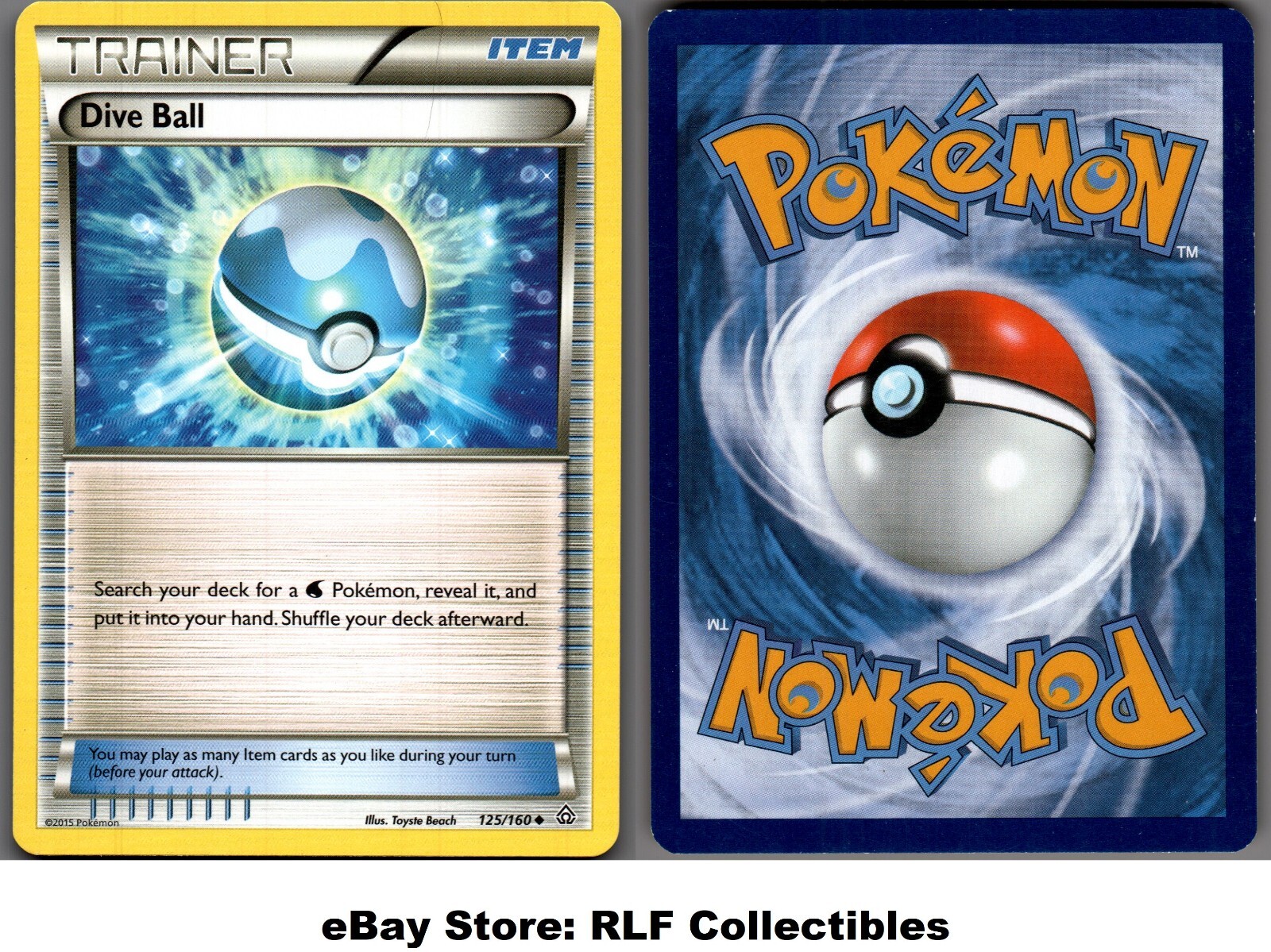 2015 Pokemon, XY Primal Clash, #125/160 Dive Ball, Uncommon