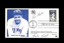 Lou Clinton Signed 1983 FDC Babe Ruth Cache New York Yankees Autograph