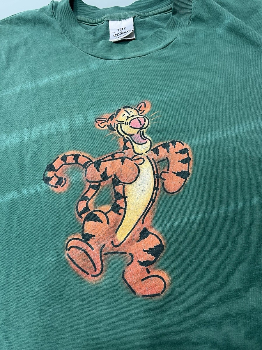 Vintage Tigger Graphic Green T-shirt Mens Size Large ( The