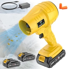 Electric Cordless Leaf Blower 36000RPM Handheld Leaf Blower 2X Battery & Charger