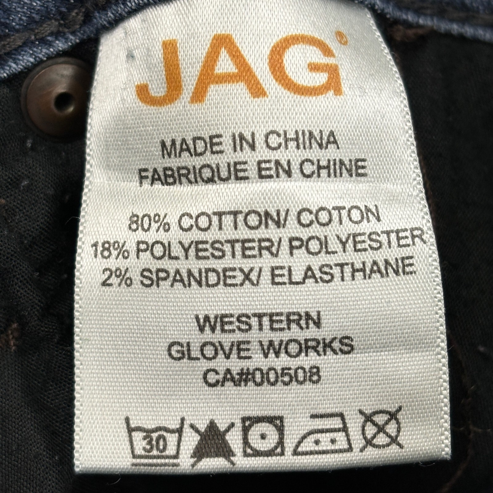 JAG Low Rise Slim Leg Women's size 2 Dark Wash Blue Denim jeans