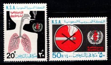 Arabie Saoudite 1980 Mi. 673-674 Neuf ** 100% Fumée, Cigarette barrée