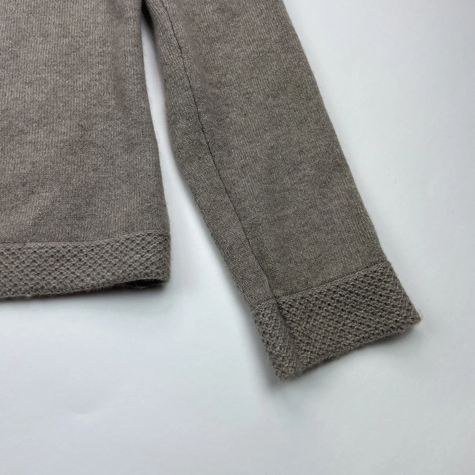 Cárdigan mediano para mujer Elena Solano 100 % cachemir marrón cara abierta tejido informal Foto 4 de 4