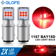 2X GLOFE 1157 2057 BAY15D Red LED Turn Signal Brake Tail Light Bulbs 3030 SMD