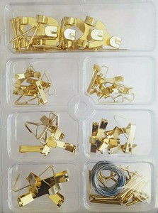 Picture Hanging Kit wire Hooks Nails Set Frame photo picture wall clock Multipur