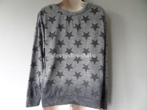 Superdry Grey Distressed Star Print Sweatshirt - Size Medium - Great Condition - Picture 4 of 6