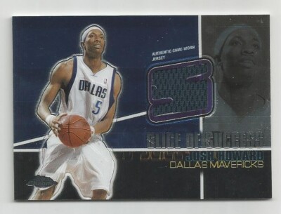 2004-05 Topps Chrome Slice of Success Josh Howard Game-Worn Jersey #'d /500 Mavs