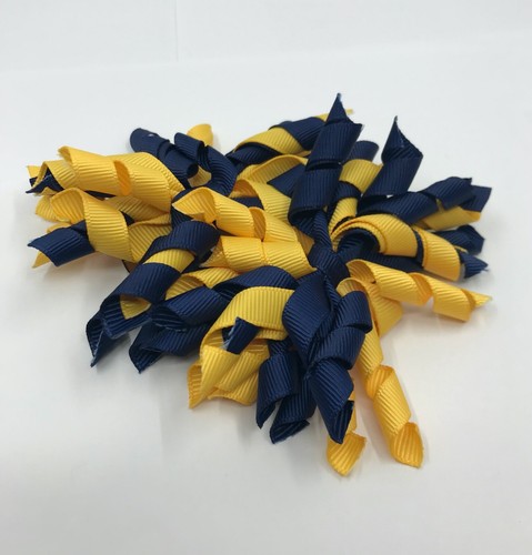 Navy and Yellow Gold School Hair Accessories - Picture 7 of 72