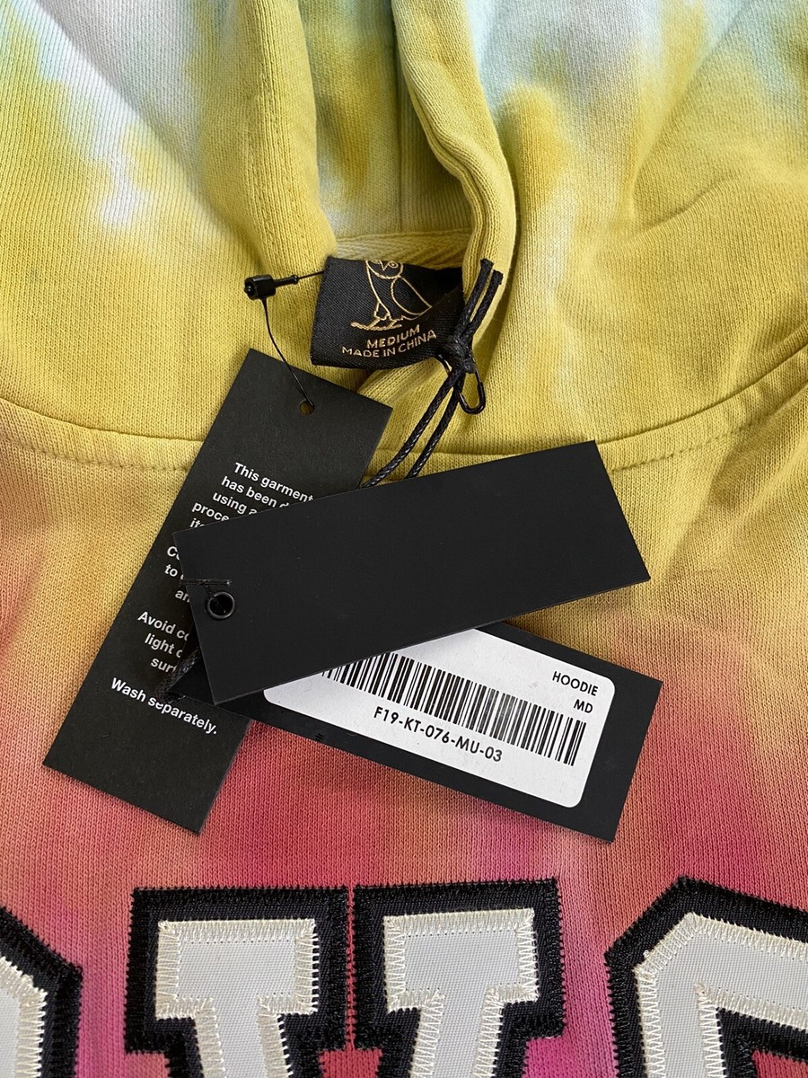 OVO Tie Dye Arch Hoodie Owl 2019 Blue Multi Color October 