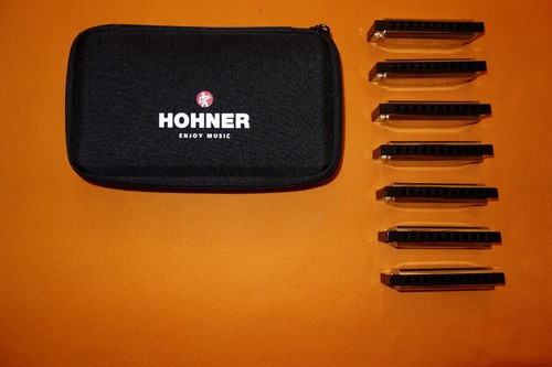 New HOHNER SPECIAL 20 SET 7 HARMONICAS A Bb C D E F G w/ZipperCase Blues Country - Picture 3 of 10