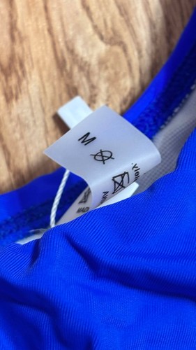 Damen Zweiteiler Badeanzug One Shoulder Tankini Bauchkontrolle, Blau Größe M - Bild 3 von 4