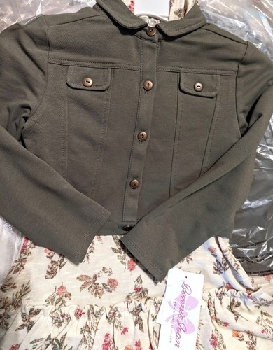 Bonnie Jean Girls size 6 Long Sleeve Floral Print Knit Hooded Dress and Jacket 6 - 第 6/9 張圖片