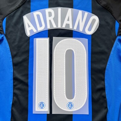 Inter Milan ADRIANO #10 Home name print and number 2004/05 Heat