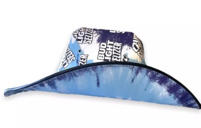 Bud Light Seltzer Cowboy Cowgirl Cardboard Beer Box Hat One Size Adult s-l400.jpg main image 4