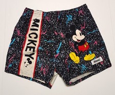 NOS Vintage 1980s Mickey Mouse Disney Sherry Trunks USA Large Swim Shorts