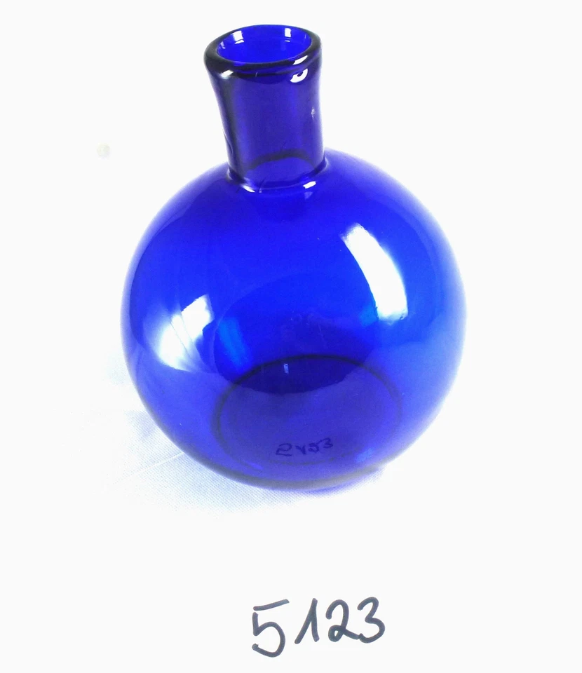 Blumenvase Glas Vase Apothekerflaschen-Form Kobalt Blau - Bild 2 von 4