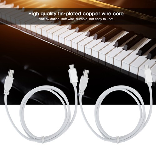 2x V8 Electric Piano Connecting Line Micro USB To B Type Support Tablet PC F NEW - Afbeelding 12 van 12