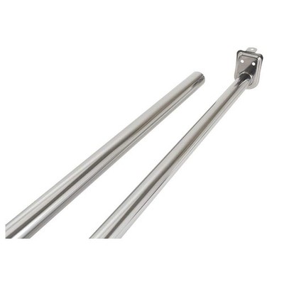 Closet Rod Adjustable 40-72 in Steel Clothes Hanging Rod Chrome Wardrobe Rod