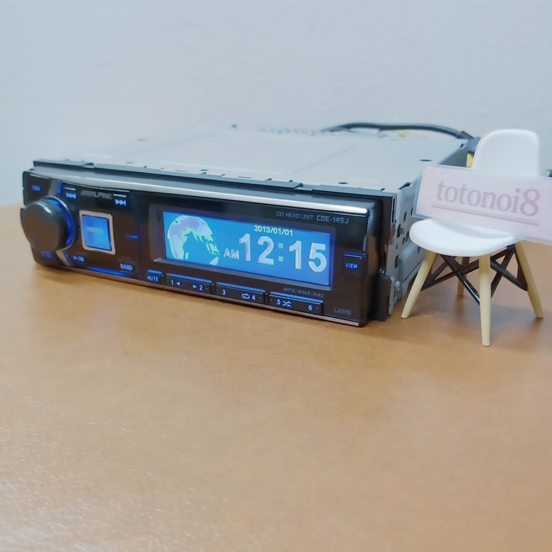 Alpine CDE-145J 1DIN Car Audio CD Receiver USB AUX Input Tested