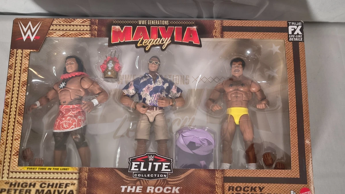 WWE ザ・ロック　マテル　エリート　フィギュア　ロッキージョンソン　3体セット Rocky Johnson In Sports Action Figures for sale | eBay
