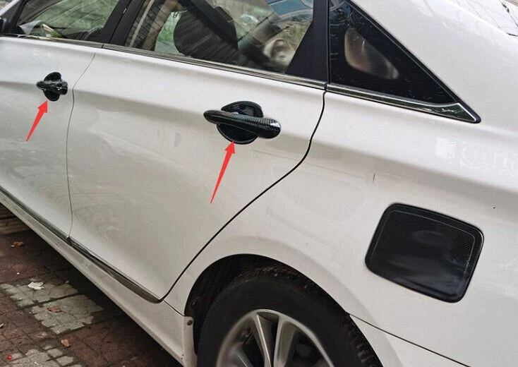 Отделка крышки чаши внешней стороны двери из углеродного волокна для Hyundai Sonata 11-2014 - Изображение 3 из 4