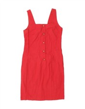 VINTAGE Womens Sleeveless Bodycon Dress IT 42 Medium Pink BI09