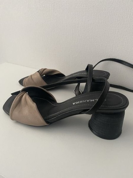 Women Heels Beige Leather 36 #O5MP