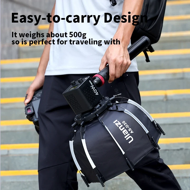 30cm Octagonal Softbox Quick Pack Light Box with Mini Bowens Mount for 40W COB V - Image 4 of 4