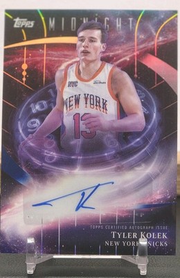 Topps Midnight 2025 Tyler Kolek Knicks Stroke of Midnight Auto #SM-TK