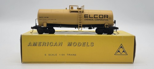 American Models Elcor Chemicals GATX Tank Car 95788 W/Kadees & Hi-Rail Wheels