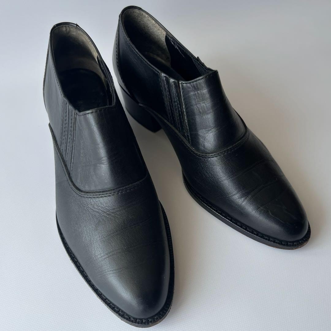 Tricot Comme Des Garcons Leather Western Shoes Black Women's Made