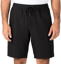 Gerry Men's M Black Trail Shorts 4-Way Stretch Pull-On Waist Zip Pockets N0502