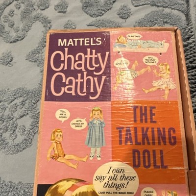 Mattel Chatty Cathy Talking Girl Doll, Blonde Hair, Blue Eyes, garble voice