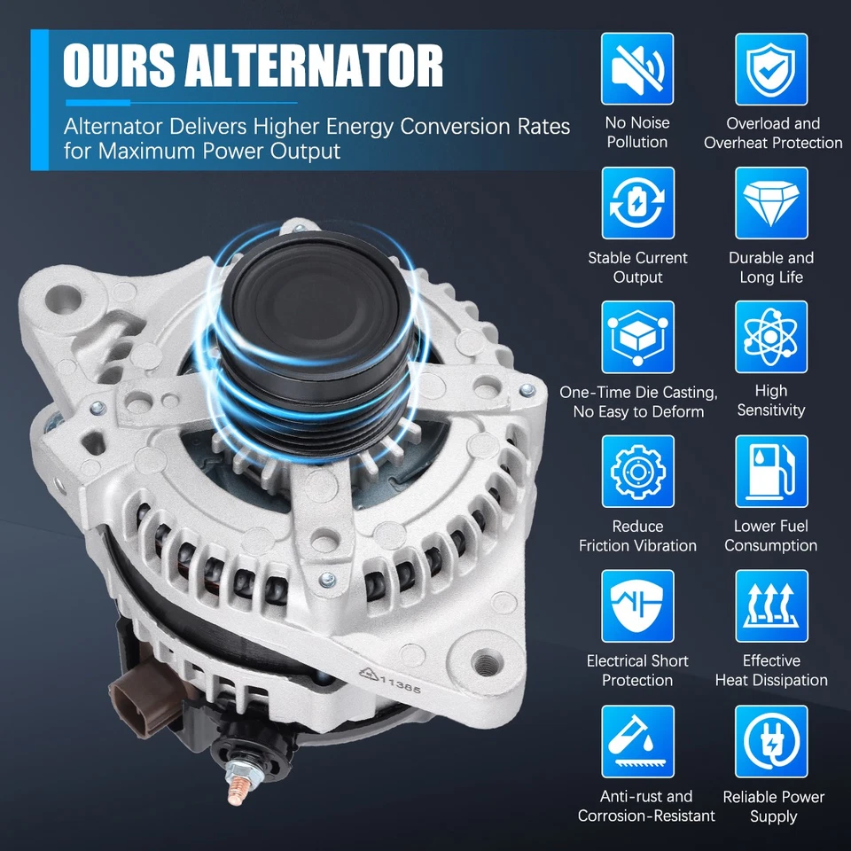 OEM Alternator For 2009-2013 Toyota Corolla 2008-2014 Scion xD 1.8L 11386 Foto 3 de 4