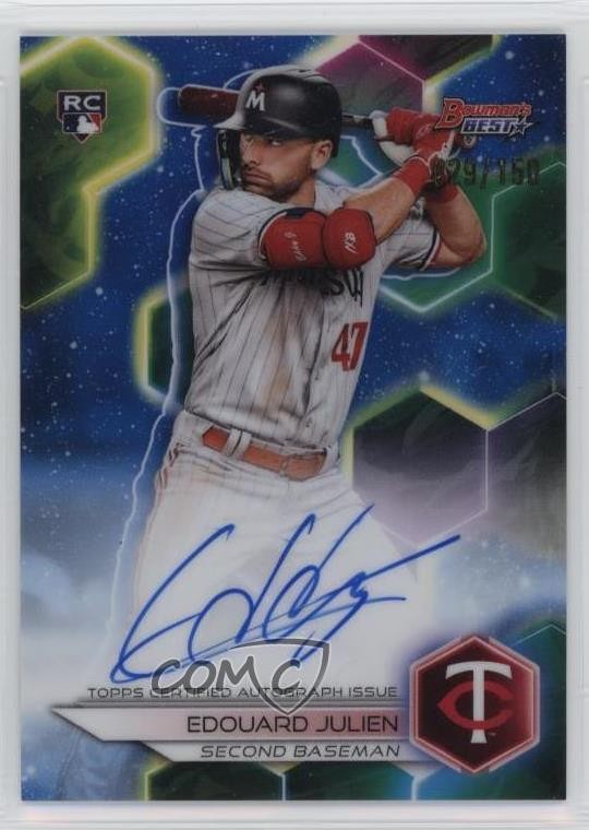 2023 Bowman's Best of Blue Refractor 29/150 Edouard Julien Rookie Auto RC 00em