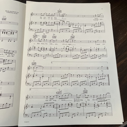1978 Fleetwood Mac Sheet Music Songbird Rumors Christie McVie Stevie Nicks WB - Picture 3 of 7