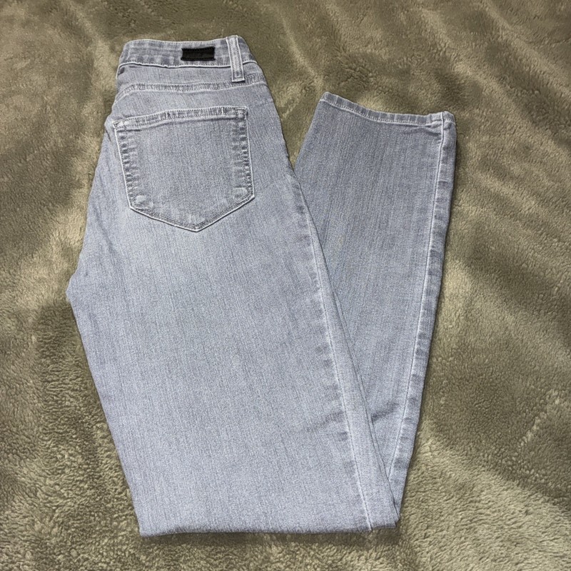 Paige Hoxton Slim Jeans, Grey, Size 24