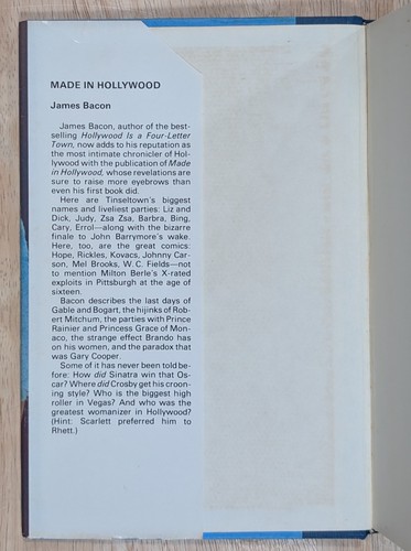 MADE IN HOLLYWOOD By James Bacon 1977 First Edition HCDJ Excellent Condition - Imagen 2 de 6