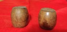 Unique vintage salt and pepper shakers small wooden 1960s — photo 3