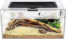 Reptile PC Terrarium Amphibian Tank Spider Enclosure Snake Cage 7X11.8X5.9Inch S