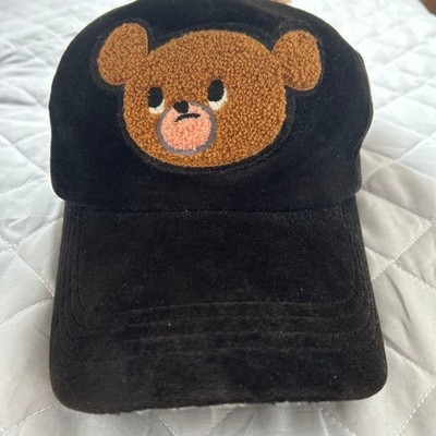 Mutoh Bear Bear Embroidery Casual Cap Black