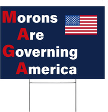 anti Trump Yard Signs Political Protest anti Maga Yard Sign with Yard Stake 12''