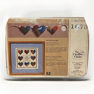 Vintage Creative Circle 1675 Love Spoken Here Counted Cross Stitch Set
