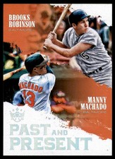 2018 Diamond Kings Past and Present #4 Brooks Robinson Manny Machado