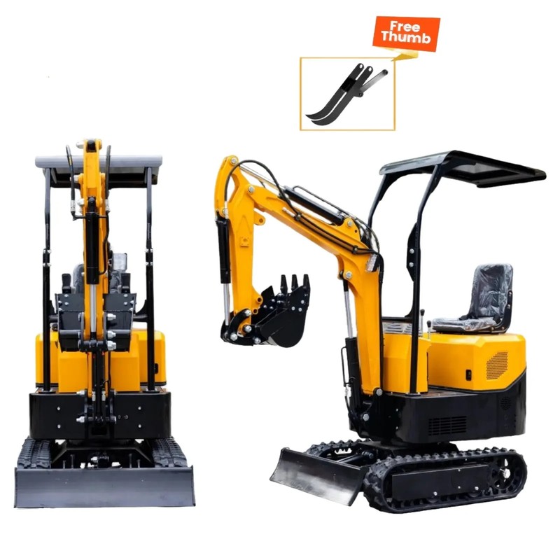 BIDMms Mini Excavator 1Ton Weight 13.5hp Gas Tracked Crawler with EPA B&S Engine