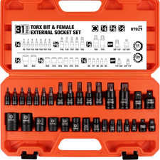 31-piece Torx Bit Socket And Female External Socket Set 14 Star Bits