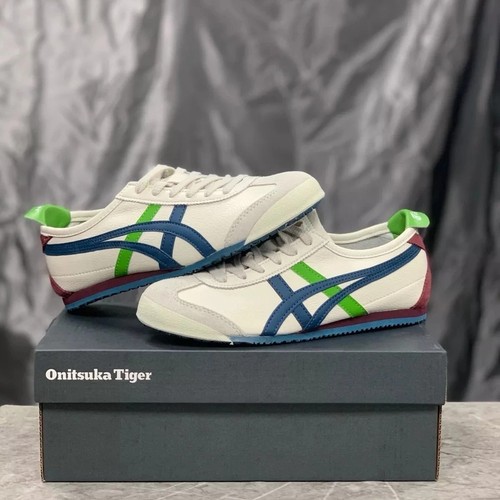 1183A201-115 Onitsuka Tiger Mexico 66 shoes Men’s Size Cream Mako Blue