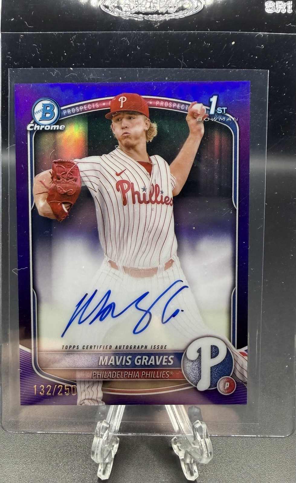 2025 Bowman Chrome Mavis Graves 1st Purple Refractor Auto /250